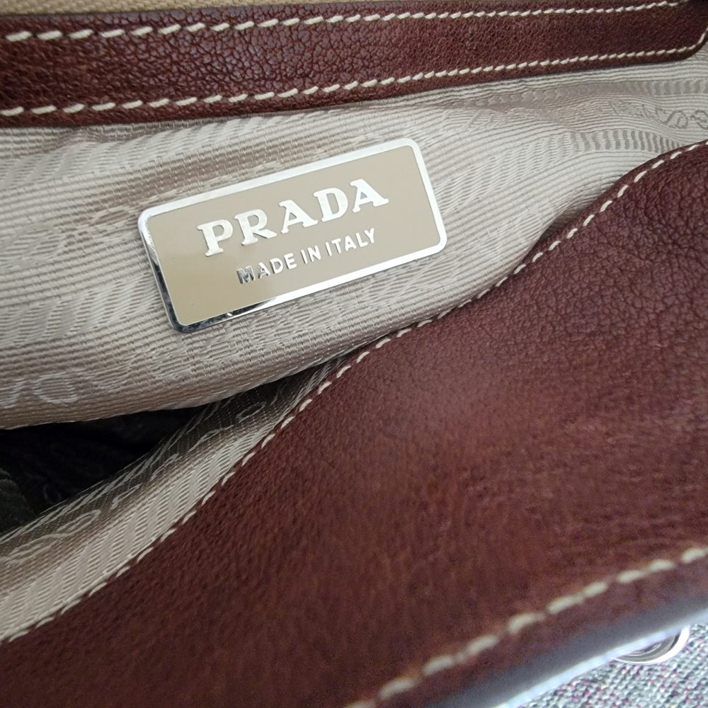 Authentic Prada Double Pockets Handbag Vintage Retro Y2k - Picture 13 of 13